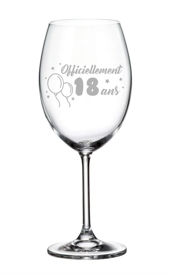 Verre à vin - Anniversaire