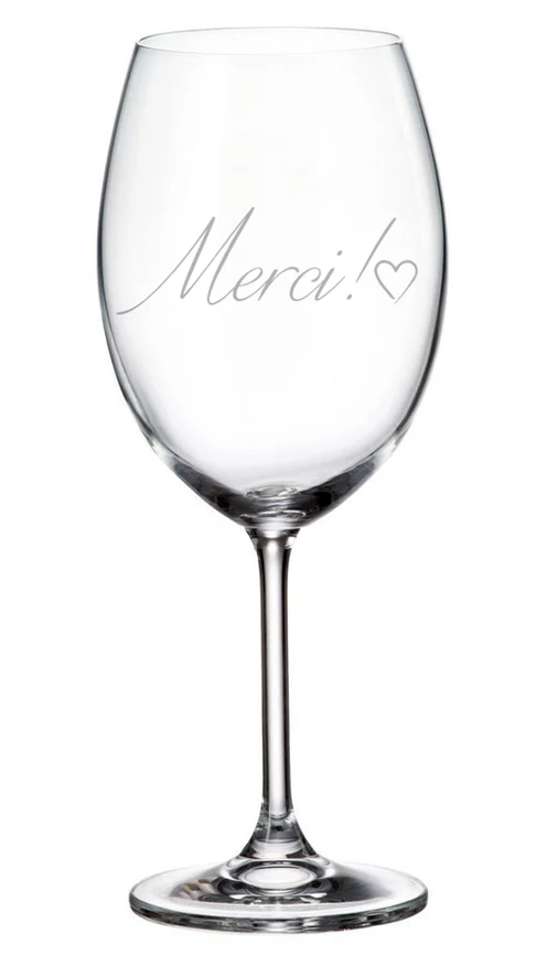 Verre à vin - Merci!
