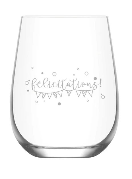 Verre sans pied - Félicitations